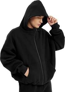 Veste polaire zippée pour homme 350 g/m² en coton et polyester épais, personnalisable avec logo, pour l'hiver – Commande en gros – Pakistan Micah Corporation - Product Image 2