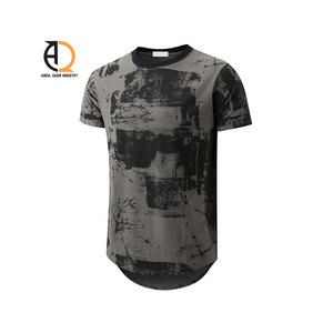 เสื้อยืดเปล่าสั่งทำขายส่งสำหรับผู้ชาย ฮิปฮอป เสื้อยืดทรงยาวพื้นฐาน เสื้อยืดฮิปสเตอร์ เสื้อยืดสั่งทำ - Product Image 4