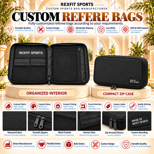 Organizador de Equipo de Árbitro, Bolsa Personalizada con Cierre y Múltiples Compartimentos para Tarjetas de Partido, Silbato, Cuaderno y Accesorios Pequeños - Product Image 4