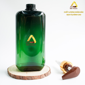 Ecológico 800ml PET Pump Bottle OEM Empaquetado cosmético de Vietnam Secure Pump Sprayer para Gel de ducha Loción Champú - Product Image 4