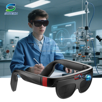 Gafas AR con Pantalla HD de Doble Ojo y Guía de Ondas Difractiva, 854x480P/60Hz, Cámara de 8MP, Micrófonos con Cancelación de Ruido, Pantalla Virtual de 50-80 Pulgadas, 32