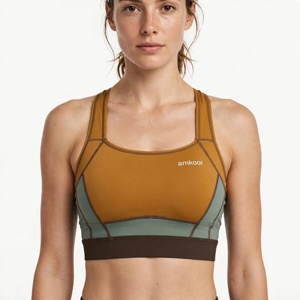 Soutien-gorge de sport dos nageur personnalisé pour femme, sans armatures, séchage rapide, respirant, color block, sportif, toutes saisons, lavable en machine - Product Image 1
