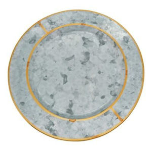 Assiettes de présentation rondes en métal argenté, idéales pour la décoration de table à la maison et pour les mariages, en promotion - Product Image 4