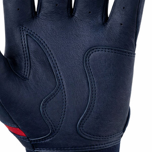 Men & Women Baseball Batting Gloves Leather Breathable Anti Slip Adjustable Wrist Navy <b>Red</b> Sports Training OEM Supply - Product Image 6
