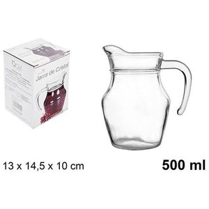 Carafe en verre JARRA CRISTAL 0,5 L – Design moderne et élégant, pichet transparent durable pour l'hydratation nomade et les boissons - Product Image 1