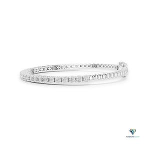 1.95 CT White <b>Gold</b> Round Lab Grown Diamond Tennis Bracelet in 14K <b>Solid</b> <b>Gold</b>, 6.5 Inch Classic Round Diamond Bracelet for Women - Product Image 2