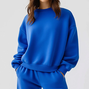 Conjuntos Deportivos Casuales con Capucha para Mujer, 100% Algodón, de Alta Calidad, Secado Rápido, Transpirables, Cintura Elástica, con OEM - Product Image 2