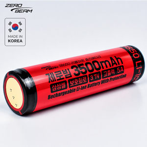 Batterie ZEROBEAM coréenne assemblée 18650 Samsung 35E 3500mAh 7A, cellule rechargeable protégée pour appareils d'extérieur et lampes de poche - Product Image 1