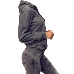 Nueva moda Logo impresión nueva llegada moda mujeres occidentales tejido polar forrado Hip Hop alto bajo de gran tamaño Y2k sudaderas con capucha de las mujeres - Product Image 5