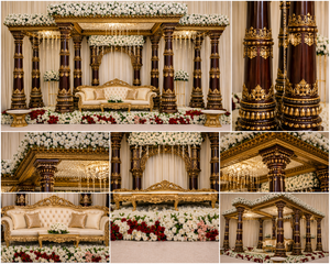 Mandapam de mariage élégant et majestueux de l'Inde du Sud, Mandap Manavarai pour mariage porte-bonheur, Grand Mandap de mariage Tamil, New York - Product Image 6