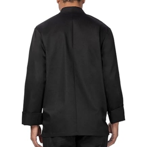 Vêtements de chef en polyester noir de haute qualité sur mesure, uniforme de cuisine, veste de pâtissier, uniforme de chef d'hôtel - Product Image 3