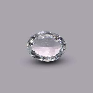 Natural Sky Blue Aquamarine 5.2 Carat Faceted Oval Cabochon Loose Gemstone for Fine Jewelry - Product Image 1