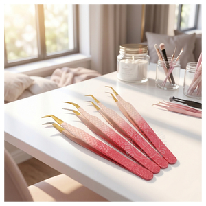 Premium Stainless Steel Fiber Tip Eyelash Extension Tweezer Anti-Static Design Durable Construction 45/90-Degree Tips - Product Image 4