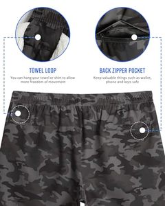 Pantalones cortos deportivos 2 en 1 para hombre, ligeros, para entrenamiento, gimnasio, correr, con bolsillo trasero con cremallera. - Product Image 2