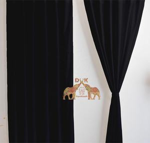 ผ้าม่านทำมือ ผ้าฝ้าย 100% สีพื้นเรียบ สำหรับตกแต่งหน้าต่างและประตูห้องนั่งเล่น - Product Image 5