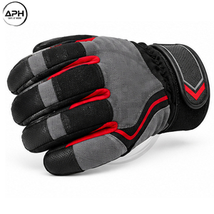 Guantes de Trabajo de Tela Flexible con Textura en la Palma, Personalizables con Marca Propia, OEM, ODM, Etiqueta Privada, Proveedor de Guantes de Ensamblaje en Gris, Negro y Rojo - Product Image 4