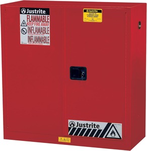 Manual Close Flammable <b>Storage</b> <b>Cabinet</b>, 18 Gauge Steel, 2 Shelves, 2 Door Fire <b>Cabinet</b> - Product Image 4