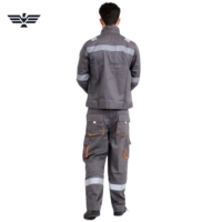 Overol de Trabajo de Algodón para Hombre, Uniforme de Seguridad Reflectante, Overol Industrial Multibolsillos con Función de Detección de Agujas