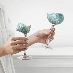 Copa de <span class=keywords><strong>Vino</strong></span> de Concha <span class=keywords><strong>Marina</strong></span>, Copas de Champán de Concha Natural, para Decoración de Fiestas y Bodas, y para Regalo, Copa Highball Creativa - Product Image 2