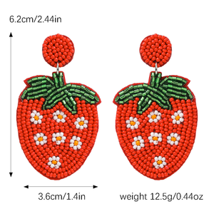 New Wholesale Hot Selling Bohemian Beaded Fruit Women's Classic <b>Sweet</b> Cute <b>Flowers</b> Strawberry Women's BY MULTI CRAFT - Product Image 6