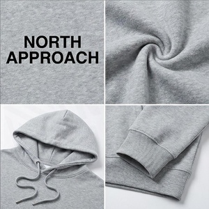 Sweat-shirt à capuche North Approach gris en coton French Terry unisexe décontracté avec poches coupe classique pour l'automne - Product Image 4