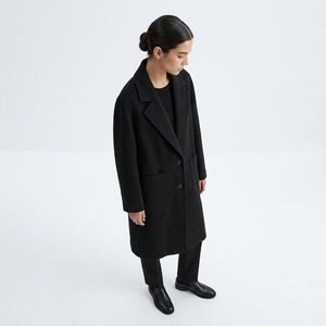 Abrigo largo de lana para mujer, estilo gabardina, doble botonadura, hasta la rodilla, de lujo, cálido, con dos bolsillos, para otoño e invierno. - Product Image 3