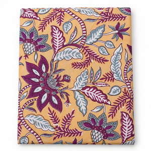 Tela de Voile de Algodón con Estampado Floral Rosa a Rayas, Tejido Ligero y Transpirable con Hilo Peinado, 60x60, 90 GSM, Unisex, 43/44" - Product Image 1