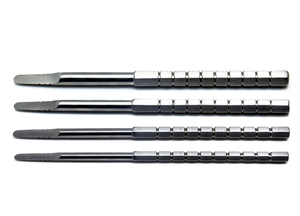 Ciseaux dentaires 8 pièces, instruments standard pour la séparation osseuse et l'extraction parodontale, avec poignée moletée argentée, Classe I - Product Image 3