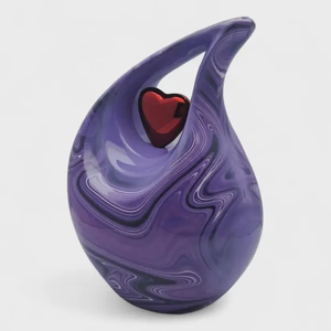 Purple Art Cremation Urn Human Ashes Keepsake <b>Vase</b> Aluminium <b>Memorial</b> Container Custom Commemorative Decor - Product Image 3