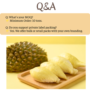 Pulpa de Durian Congelada IQF Premium de Vietnam, Empaque a Granel para Exportación - Product Image 2