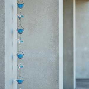 Chaîne de pluie en métal d'inspiration japonaise pour jardin zen - Product Image 1