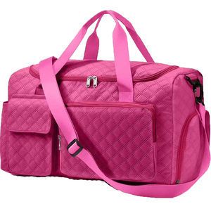 Pink Gym Duffel <b>Bag</b> with Adjustable Strap Large Capacity Zipper Closure High quality Casual Style for Women - Product Image 4