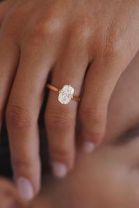 2 CT Elongated Cushion Cut Lab Grown Diamond <b>Solitaire</b> <b>Ring</b>-IGI Certified 18K Gold Plated Trendy Anniversary Jewelry - Product Image 5