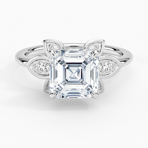 BOJ <b>Ring</b> 0121 Asscher Cut 925 Silver Prong Setting Solitaire <b>Diamond</b> <b>Ring</b> 2ct D Color VVS1 Moissanite GRA Certified - Product Image 1