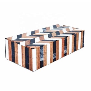 Boîte de rangement de bijoux incrustée de résine multicolore de haute qualité avec couvercle boîte de rangement faite à la main boîte à bijoux décorative pour les femmes - Product Image 2