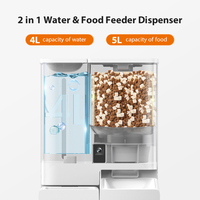 Distributeur de nourriture intelligent HearthPaws avec fonction eau, certifié FCC CE, 5L de nourriture, 4L d'eau, caméra 2K, application de contrôle à distance pour chat, petit chien, animal de compagnie