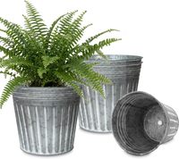 Pot de jardin galvanisé pour fleurs, herbes, légumes, arbustes, petits arbres, projets d'aménagement paysager, pépinières et usage résidentiel