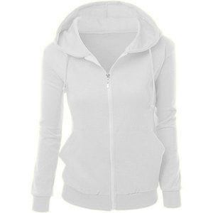 Women's Athleisure Cotton Hoodies Breathable Eco-smart Winter Plain Zip-Up Fleece Plaid Long Sleeve <b>Hoodie</b> - Product Image 6