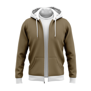 Custom Men Full <b>Zip</b> Hoodie Oversized Streetwear <b>Hooded</b> Sweatshirt OEM ODM Wholesale Manufacturer - Product Image 1