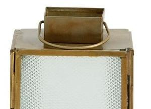 Lanterne décorative artisanale élégante en métal et verre avec finition laiton pour bougies, idéale pour l'extérieur et la décoration intérieure - Product Image 6