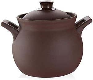 Pot en terre cuite traditionnel indien fait à la main, finition artisanale non vernie, ustensiles de cuisine en terre cuite pour une cuisine saine - Product Image 1