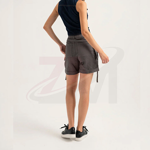 Pantalones de mezclilla de cintura alta para mujer, informales, de verano, a la moda, con logotipo personalizado, fabricante OEM, marca privada, ropa de fábrica - Product Image 2