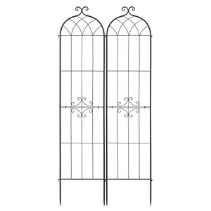 Traliccio per Rose 87 x 20 Pollici, Confezione da 2, Verniciato a Polvere, per Giardino e Fiori, con Blocco di Sicurezza, Recinzioni e Cancelli Pratici - Product Image 1