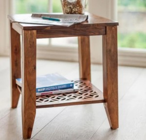 Contemporary <b>Side</b> <b>Table</b> with Geometric Pattern | OEM ODM Manufacturer Jodhpur India - Product Image 1