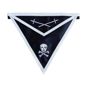 Delantal Masónico de los Caballeros Templarios Negro, Delantal de Alta Calidad para la Orden Masónica, Precio de Mayoreo con la Mejor Calidad - Product Image 1
