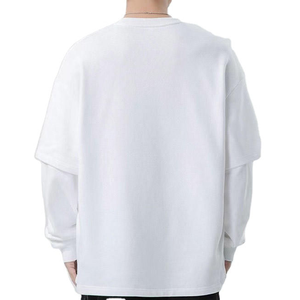 เสื้อยืดสีเขียวทรงโอเวอร์ไซส์แบบยูนิเซ็กซ์ แขนยาวสีขาว คอกลม ทรงลำลอง ผ้าเจอร์ซีย์ 300 GS ผ้าฝ้าย 100% เป็นมิตรกับสิ่งแวดล้อม ระบายอากาศได้ดี - Product Image 3