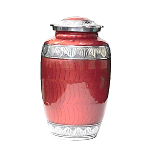 Urnas de cremación de aluminio para adultos con grabado en estaño y acabado en esmalte azul cielo, urnas metálicas para cenizas humanas. - Product Image 4