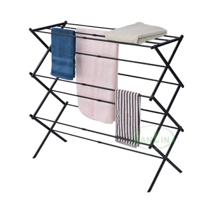 ชั้นวางเสื้อผ้าแบบพับได้อิสระแข็งแรงทนทานที่แขวนในร่มกลางแจ้งที่จัดเก็บเสื้อผ้าแบบพับเก็บได้ที่แขวนระเบียง - Product Image 4