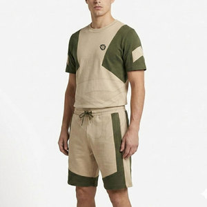 Ensemble t-shirt et short décontracté pour homme, tissu confortable et respirant, parfait pour l'été, usage quotidien, activités de plein air - Product Image 5