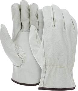 Guantes de Trabajo de Cuero Resistentes, Guantes de Conductor de Cuero Vacuno Duraderos para Uso en Construcción e Industrial, Fabricación al por Mayor - Product Image 1